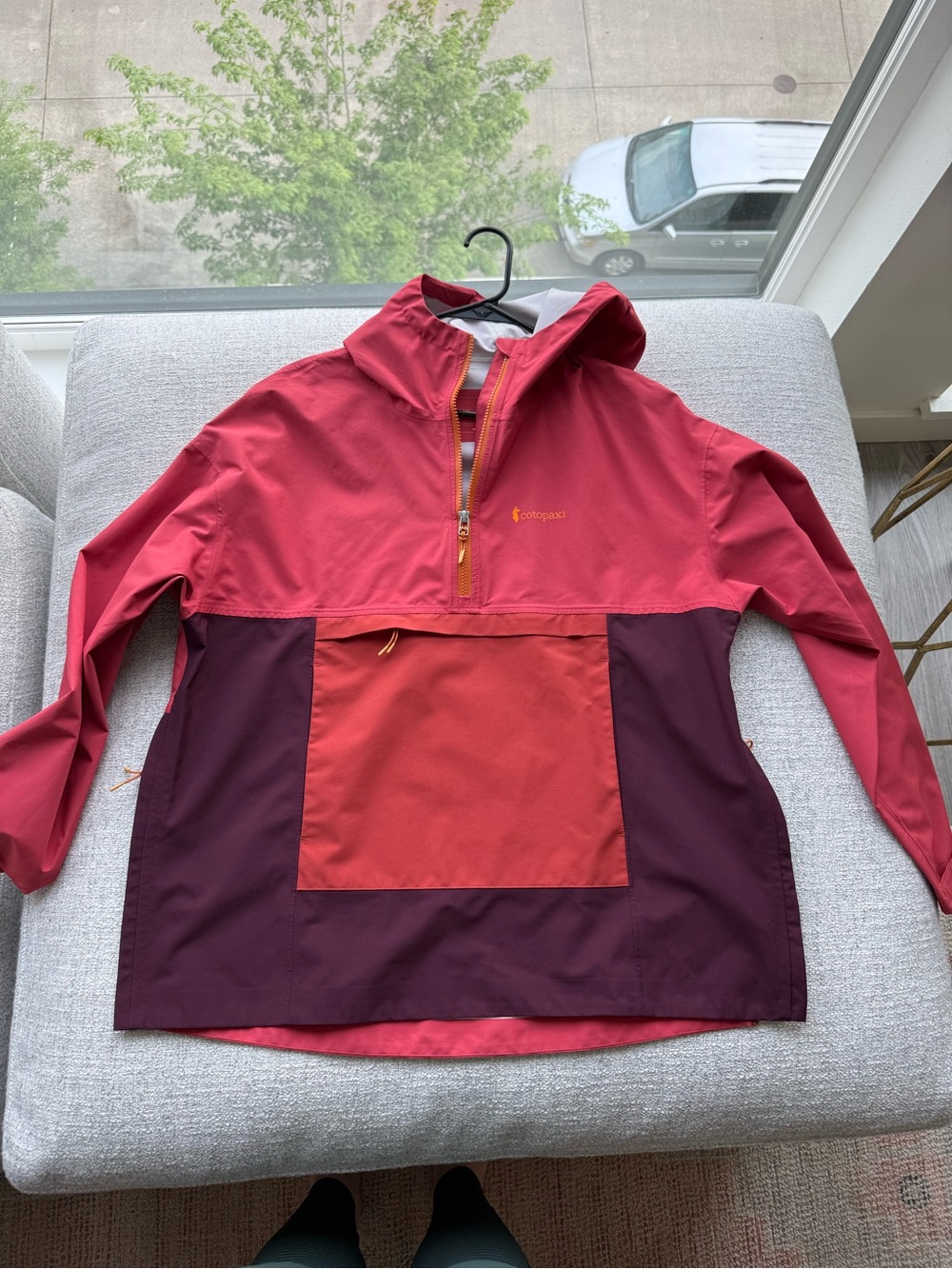 cotopaxi Red and Orange Lightweight Hooded Pullover
